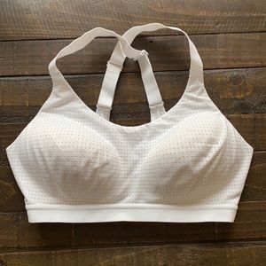 White Victoria’s Secret sports bra